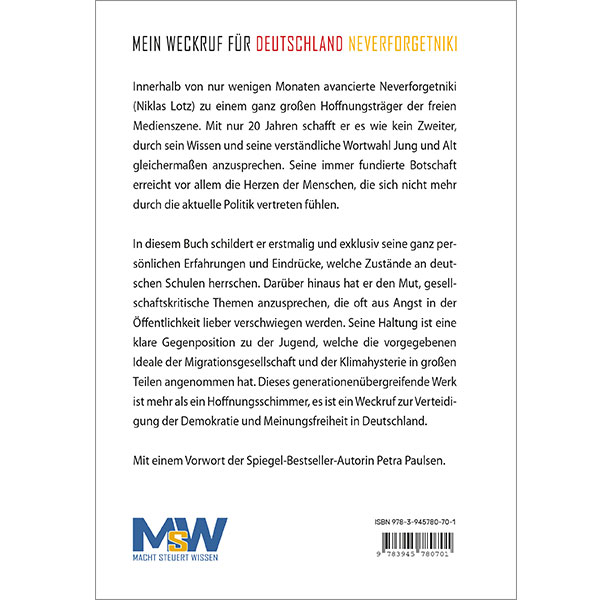 Mein Weckruf für Deutschland – Neverforgetniki (Hardcover)