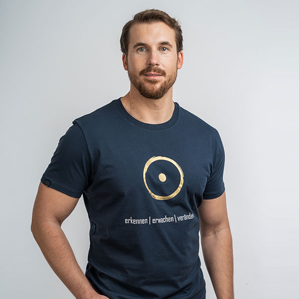 T-Shirt im Zeichen der Wahrheit - Bio-Qualität - Blau