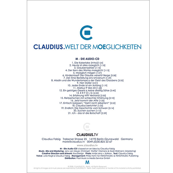 Claudius.Welt der Moeglichkeiten (Audio-CD)